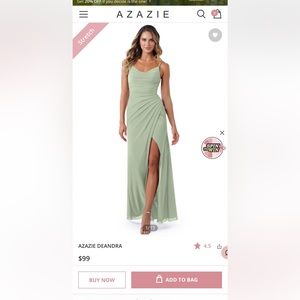 Azazie Deandra Dress in Dusty Sage